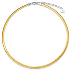 Sterling Silver Gold-plated 4mm Reversible w/ ext Cubetto Chain