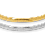 Sterling Silver Gold-plated 4mm Reversible w/ ext Cubetto Chain