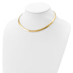 Sterling Silver Gold-plated 6mm Reversible w/ ext Cubetto Chain
