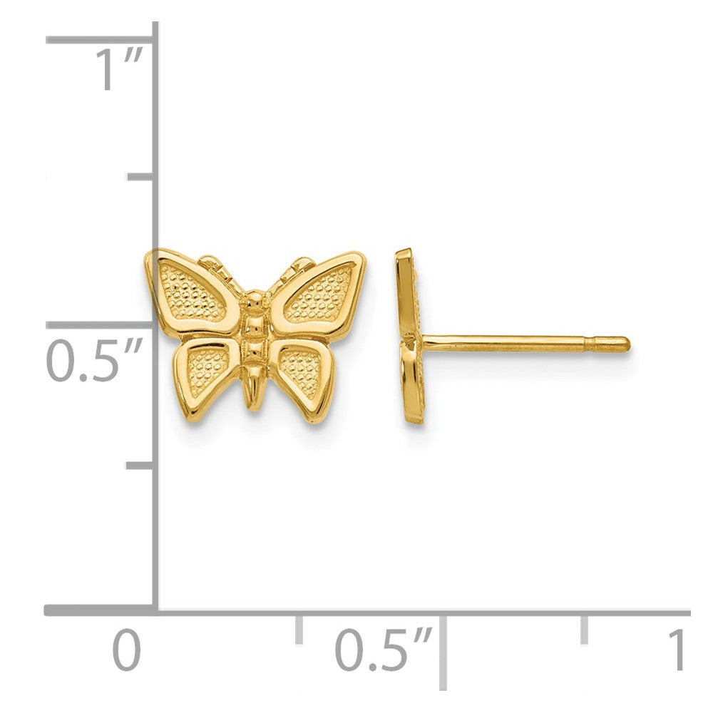 14k Polished Butterfly Post Earrings