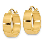 14K 5.5x18mm Polished Hoop Earrings