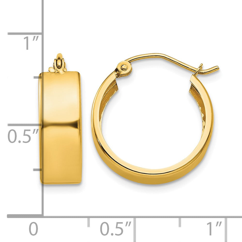 14K 5.5x18mm Polished Hoop Earrings