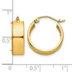 14K 5.5x18mm Polished Hoop Earrings