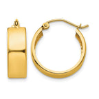 14K 5.5x18mm Polished Hoop Earrings