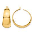 14k Polished Tapered Hoop Earring Jackets