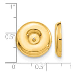 14k Polished Round Fancy Earring Jackets