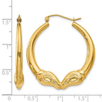 14k Polished Ram Hoop Earrings