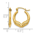 14k Ram Head Hoop Earrings