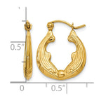 14k Dolphin Hoop Earrings