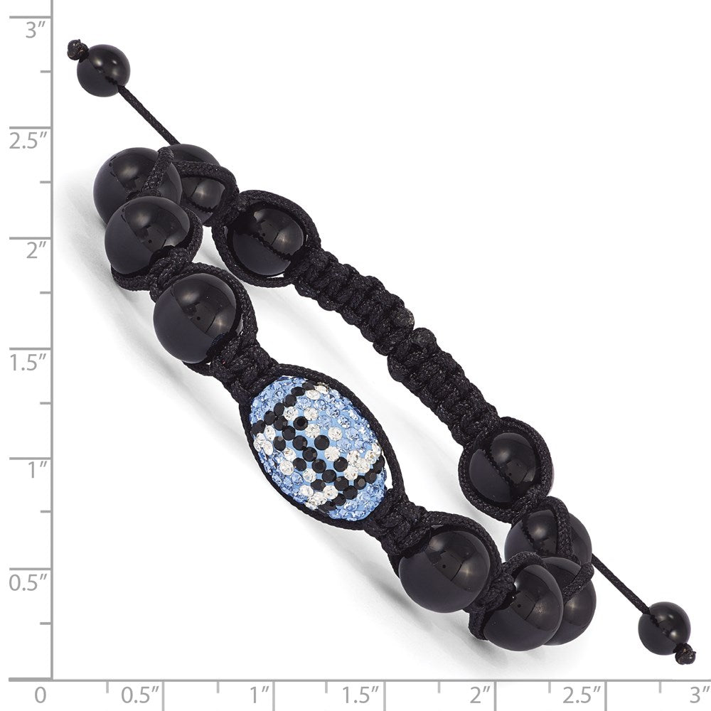 Crystal Football Macrame Bracelet