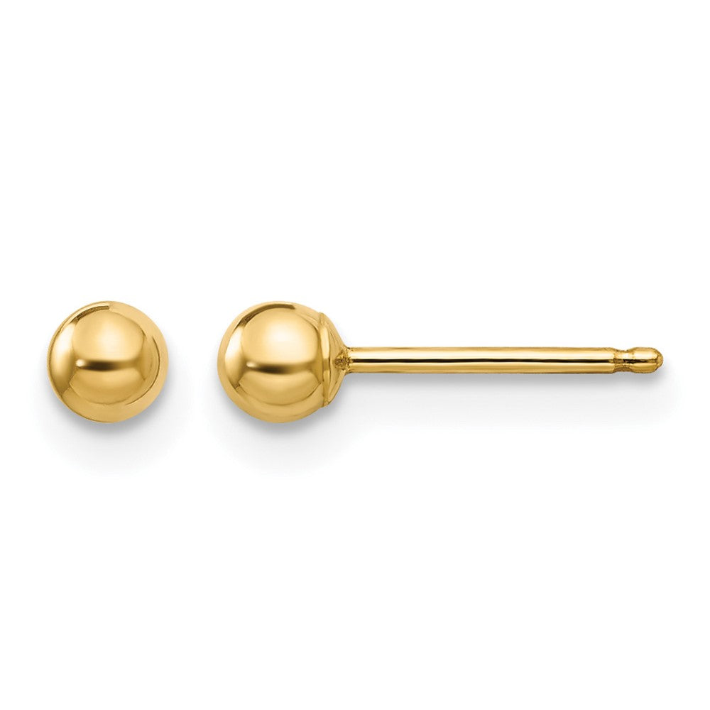 14k Madi K Polished 3mm Ball Post Earrings