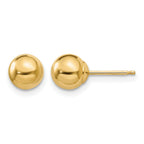 14k Madi K Polished 6mm Ball Post Earrings