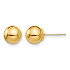 14k Madi K Polished 7mm Ball Post Earrings