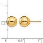 14k Madi K Polished 8mm Ball Post Earrings