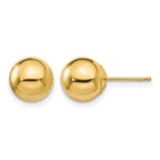 14k Madi K Polished 8mm Ball Post Earrings