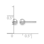 14k White Gold Madi K Polished 4mm Ball Post Earrings