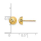 14k Madi K Polished and Diamond-cut Swirl 5mm Button Post Earrings