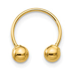 14k Madi K 12mm Half Hoop with 4mm Screw-on Bead Single Earring