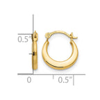 14k Madi K Small 1.6x12mm Hoop Earrings