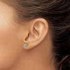 14k Madi K 4mm Round CZ December Birthstone Screwback Post Earrings