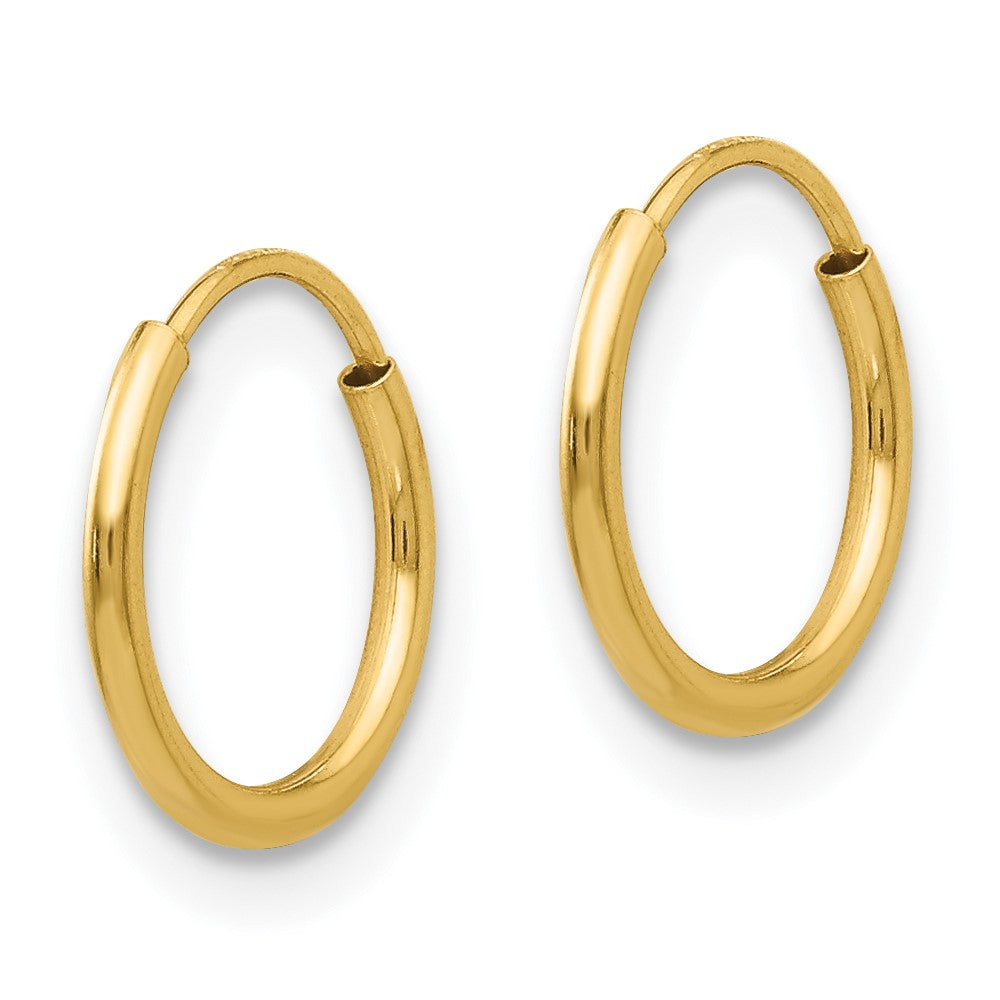 14k Madi K 1x10mm Endless Hoop Earrings