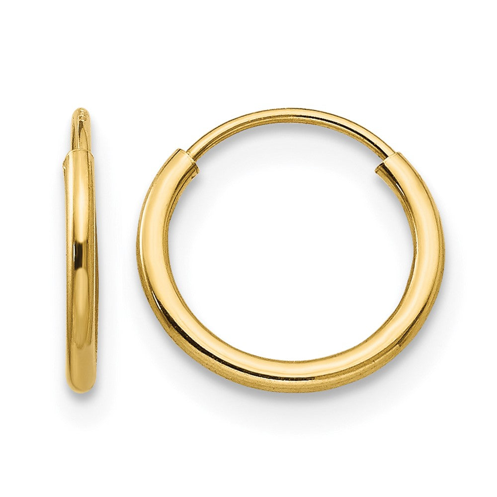 14k Madi K 1x10mm Endless Hoop Earrings