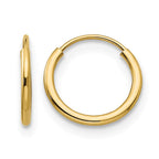14k Madi K 1x10mm Endless Hoop Earrings