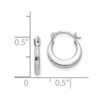 14k White Gold Madi K Small 1.6x12mm Hoop Earrings