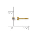 14k Madi K 2.25mm Round CZ Baby Screwback Post Earrings