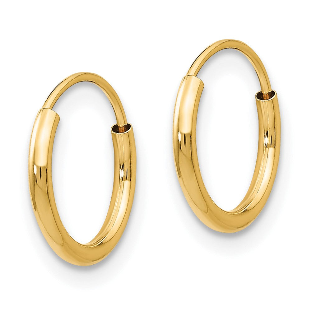 14k Madi K 1.25x9mm Endless Hoop Earrings