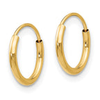 14k Madi K 1.25x9mm Endless Hoop Earrings