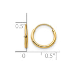 14k Madi K 1.25x9mm Endless Hoop Earrings