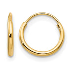 14k Madi K 1.25x9mm Endless Hoop Earrings
