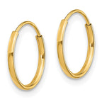 14k Madi K 1.25x12mm Endless Hoop Earrings