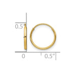 14k Madi K 1.25x12mm Endless Hoop Earrings