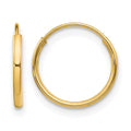 14k Madi K 1.25x12mm Endless Hoop Earrings