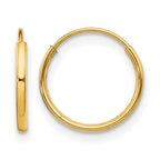 14k Madi K 1.25x12mm Endless Hoop Earrings