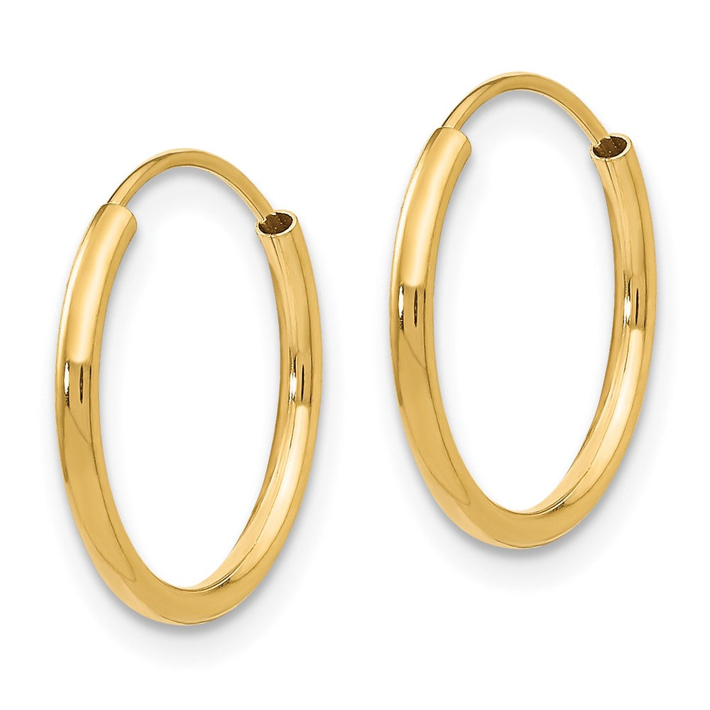 14k Madi K 1.25x13mm Endless Hoop Earrings