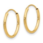 14k Madi K 1.25x13mm Endless Hoop Earrings
