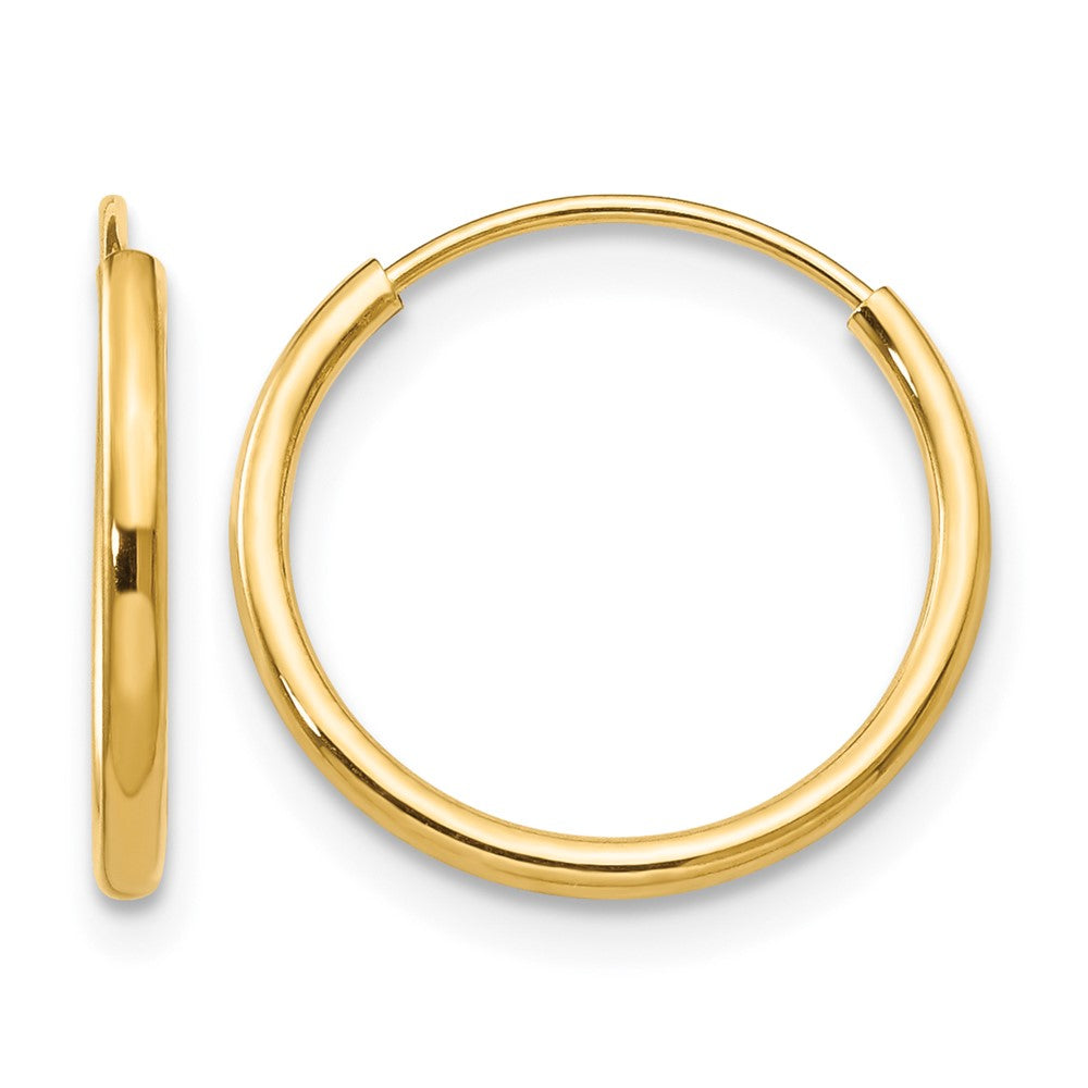 14k Madi K 1.25x13mm Endless Hoop Earrings