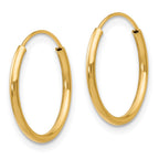 14k Madi K 1.25x15mm Endless Hoop Earrings