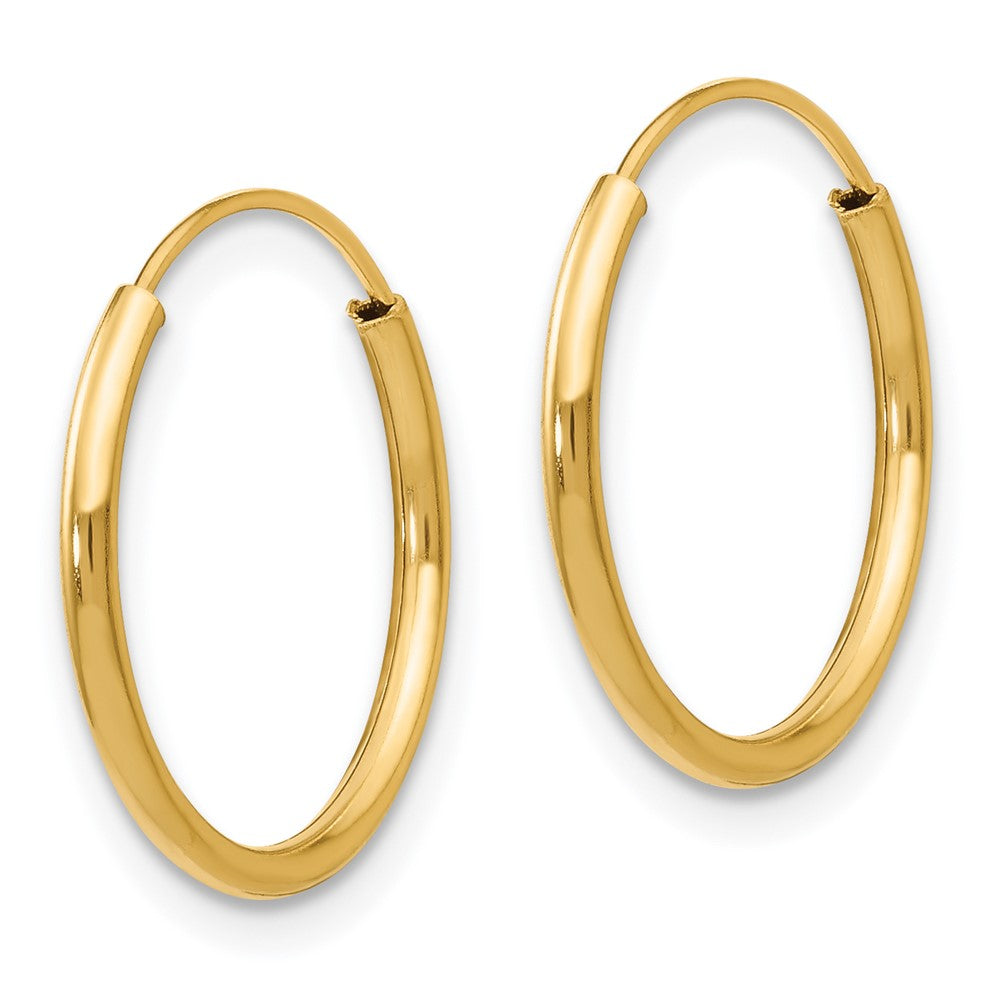 14k Madi K 1.25x15mm Endless Hoop Earrings