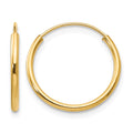 14k Madi K 1.25x15mm Endless Hoop Earrings