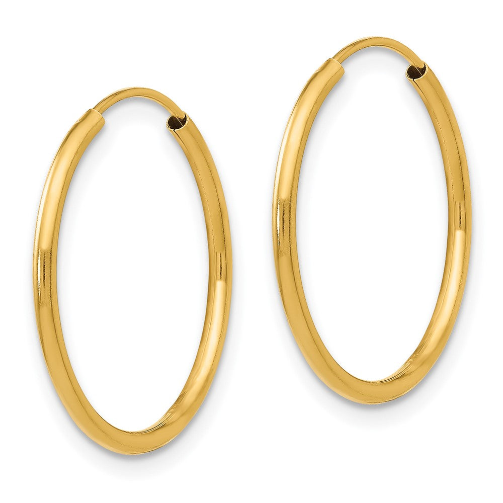 14k Madi K 1.25x17mm Endless Hoop Earrings