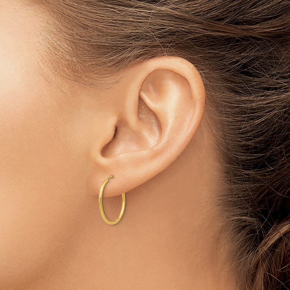 14k Madi K 1.25x17mm Endless Hoop Earrings