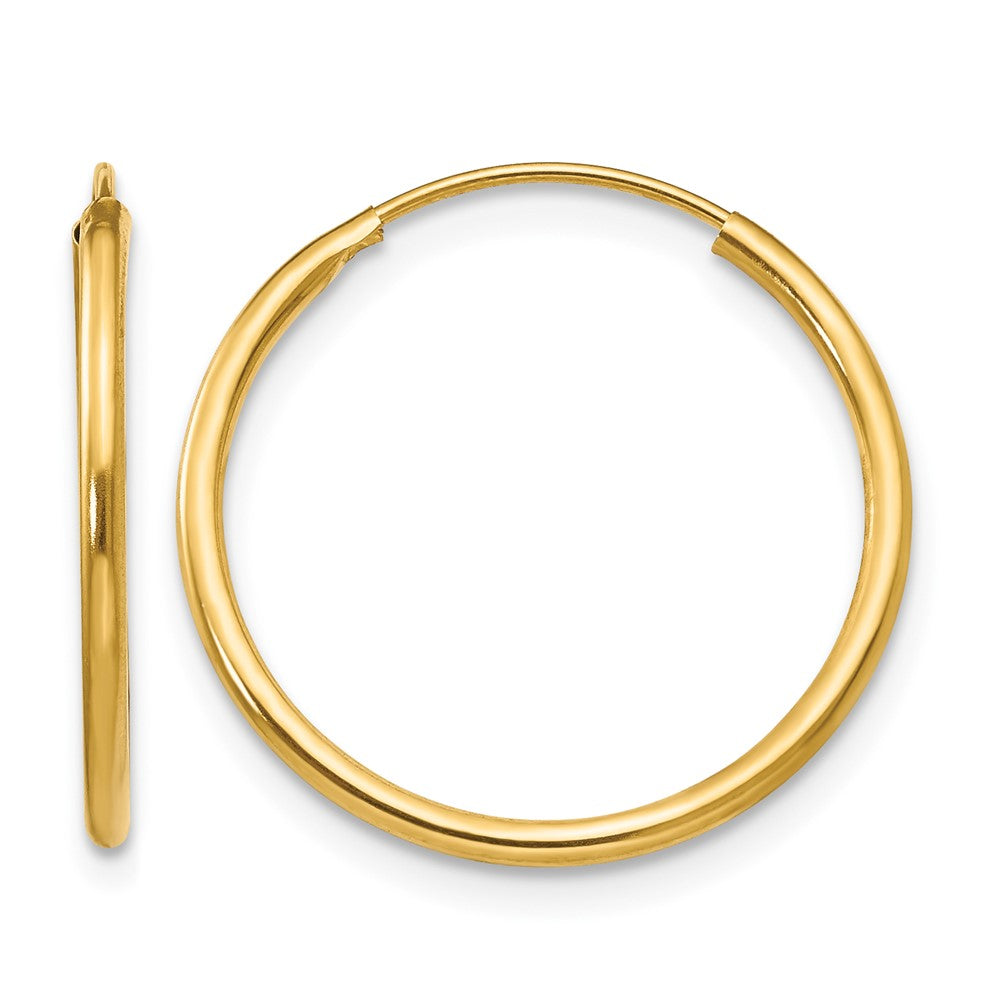 14k Madi K 1.25x17mm Endless Hoop Earrings