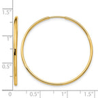 14k Madi K 1.25x33mm Endless Hoop Earrings