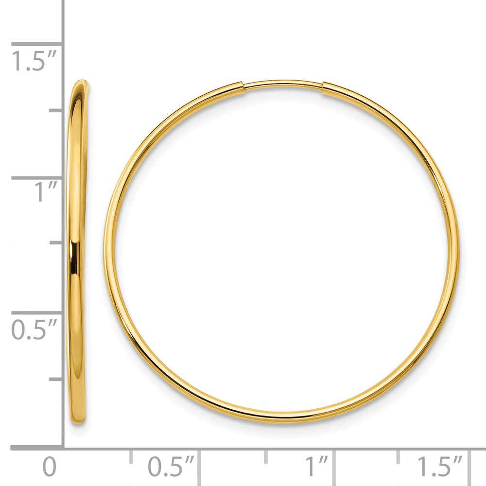 14k Madi K 1.25x33mm Endless Hoop Earrings
