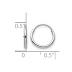 14k White Gold Madi K 1.25x9mm Endless Hoop Earrings