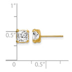 14k Madi K 5mm Square CZ Post Earrings